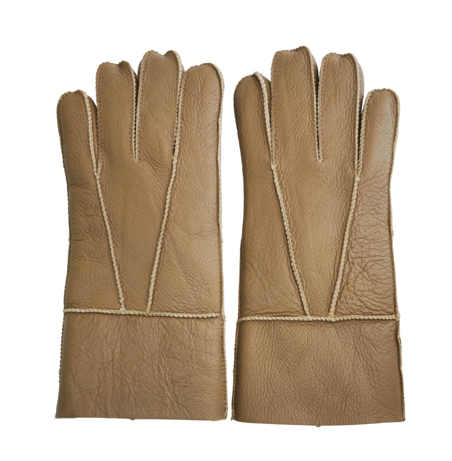 Unisex Napa Leather Wool Shearling Lined Gloves