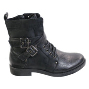 Mens Punk Rock Goth Elmo Ankle Boots Brown Black Leather Buckle - Knighthood Store