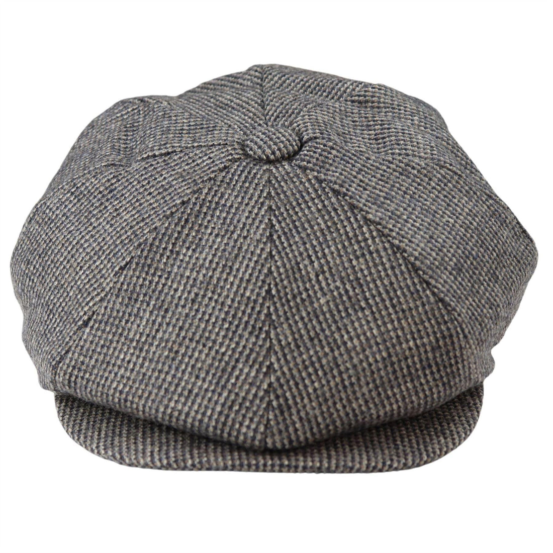 Mens 8 Panel Razor Baker Boy Hat Wool Tweed Shelby Newsboy Flat Cap Grey - Knighthood Store