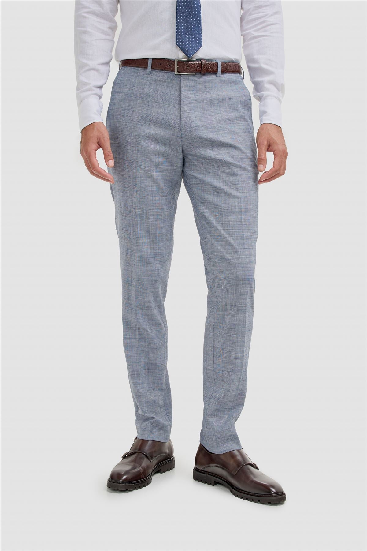 Camden - Men's Blue 3 Piece Check Suit