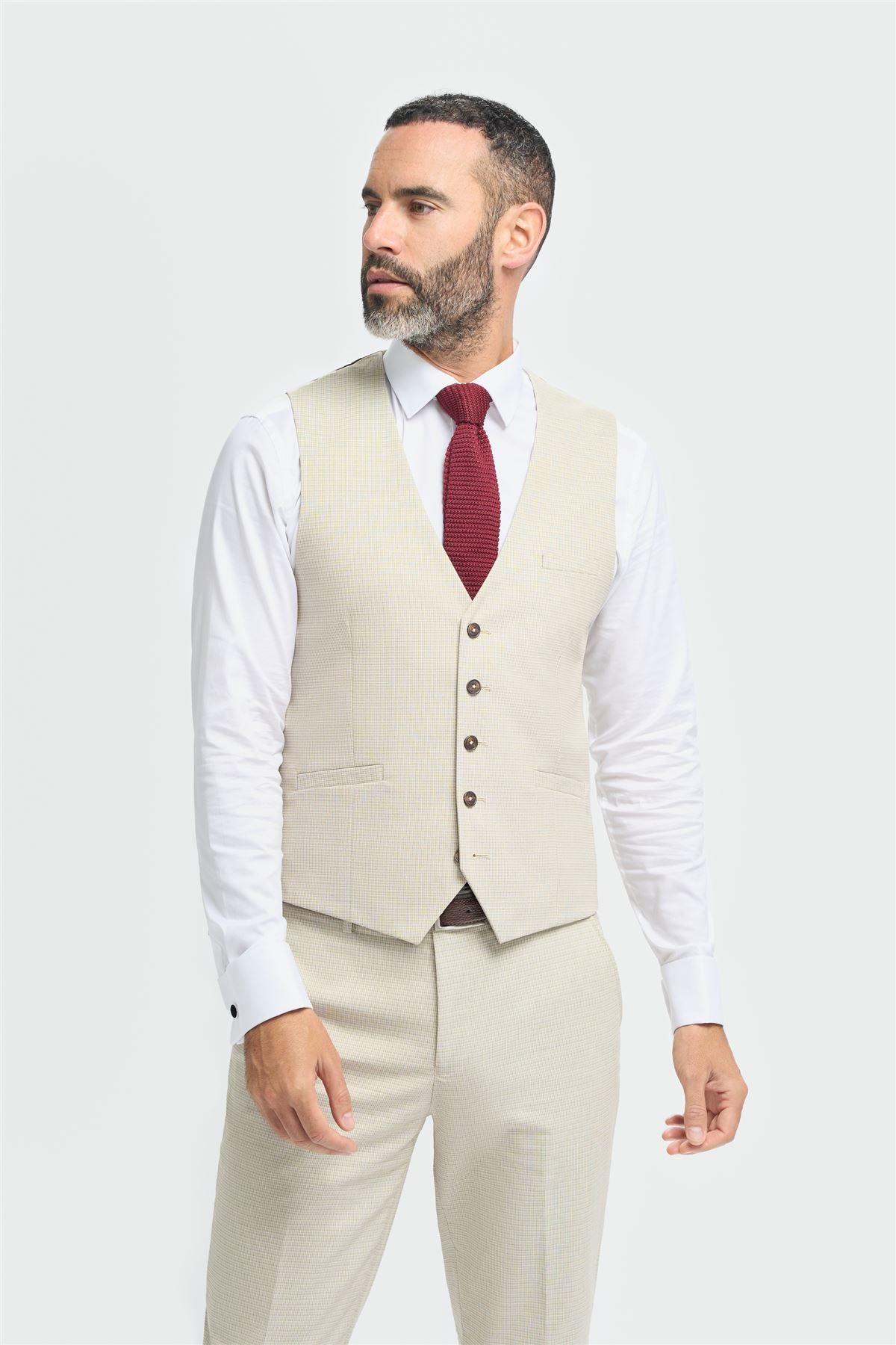 Hampton - Men's Beige 3 Piece Suit