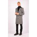 Mens 3/4 Long Overcoat Jacket Herringbone Tweed Coat Peaky Blinders Fit - Knighthood Store