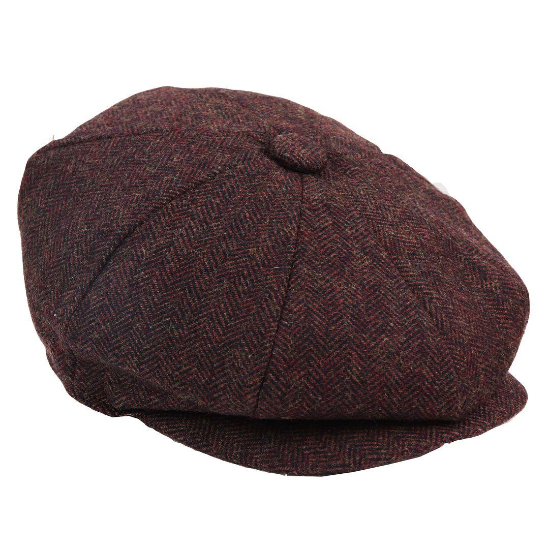 8 Panel Vintage Baker Boy Hat Newsboy Tweed Wool Herringbone 1920s Peaky - Knighthood Store