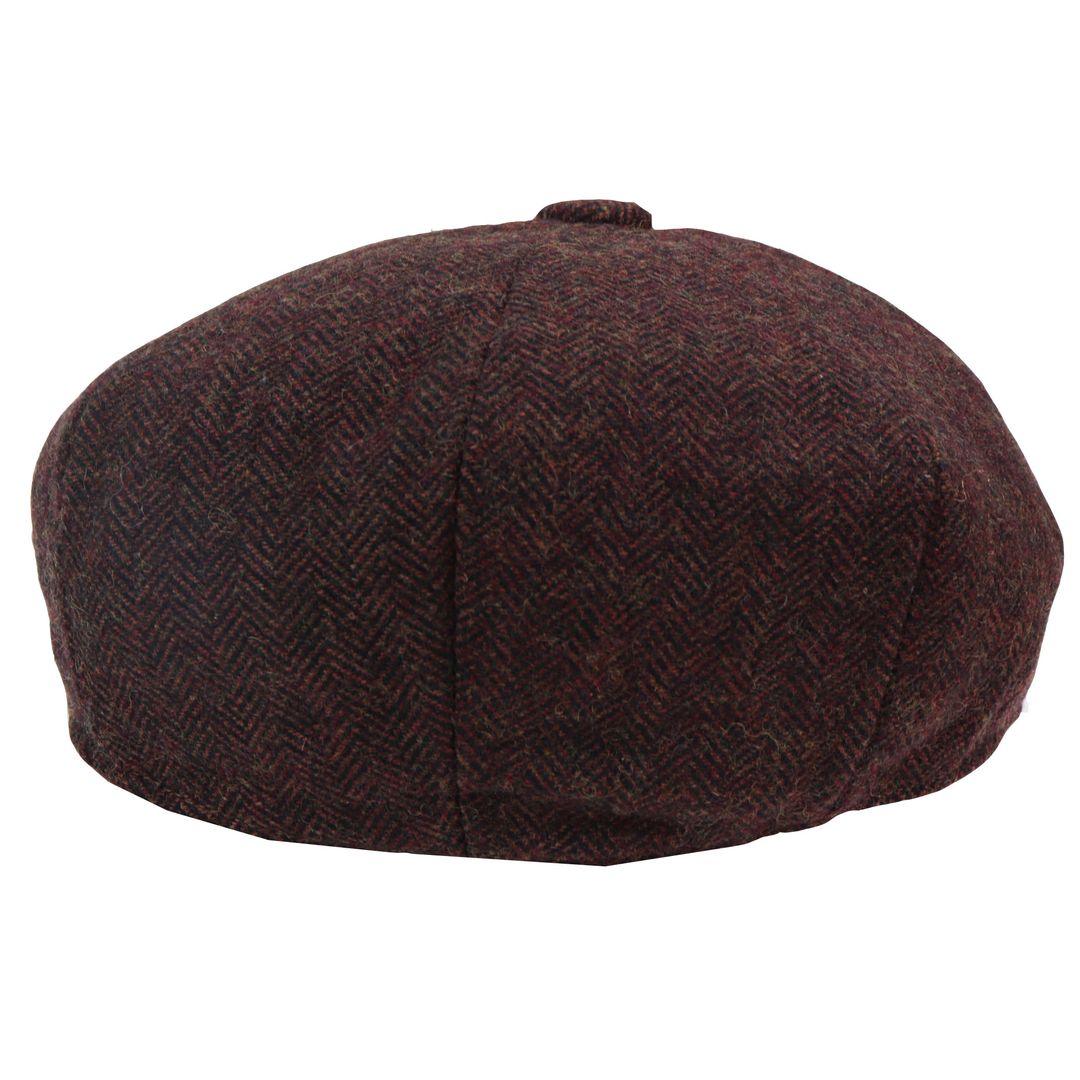 8 Panel Vintage Baker Boy Hat Newsboy Tweed Wool Herringbone 1920s Peaky - Knighthood Store