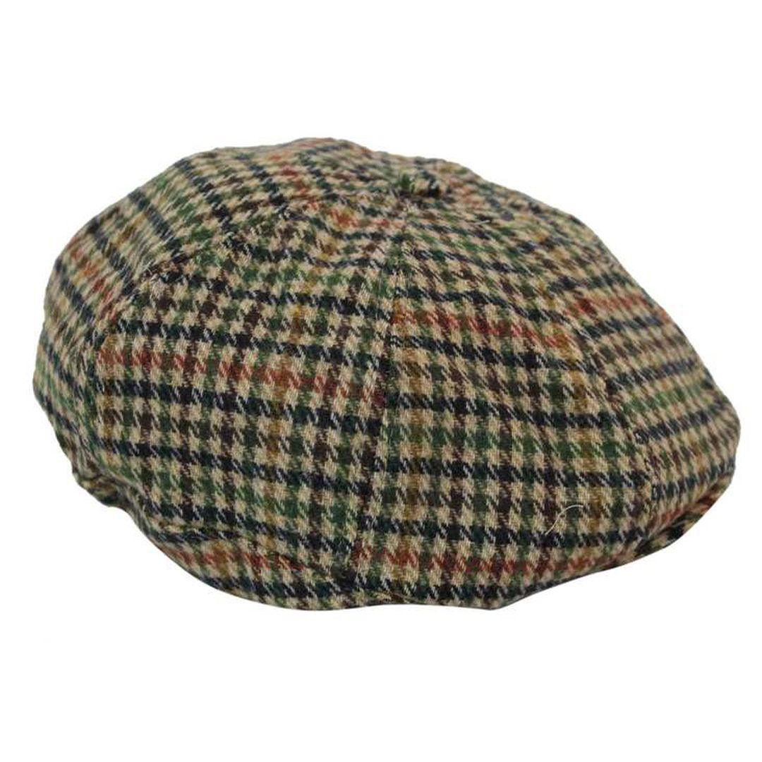 Tweed Newsboy Cap Blinders Baker Boy Flat Check Grandad Hat Elasticated Free Size - Knighthood Store