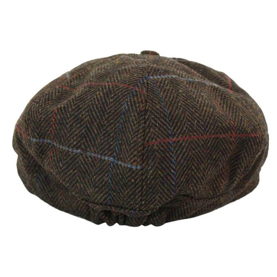 Tweed Newsboy Cap Blinders Baker Boy Flat Check Grandad Hat Elasticated Free Size - Knighthood Store