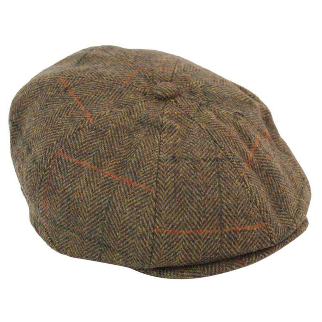 Tweed Newsboy Cap Blinders Baker Boy Flat Check Grandad Hat Elasticated Free Size - Knighthood Store