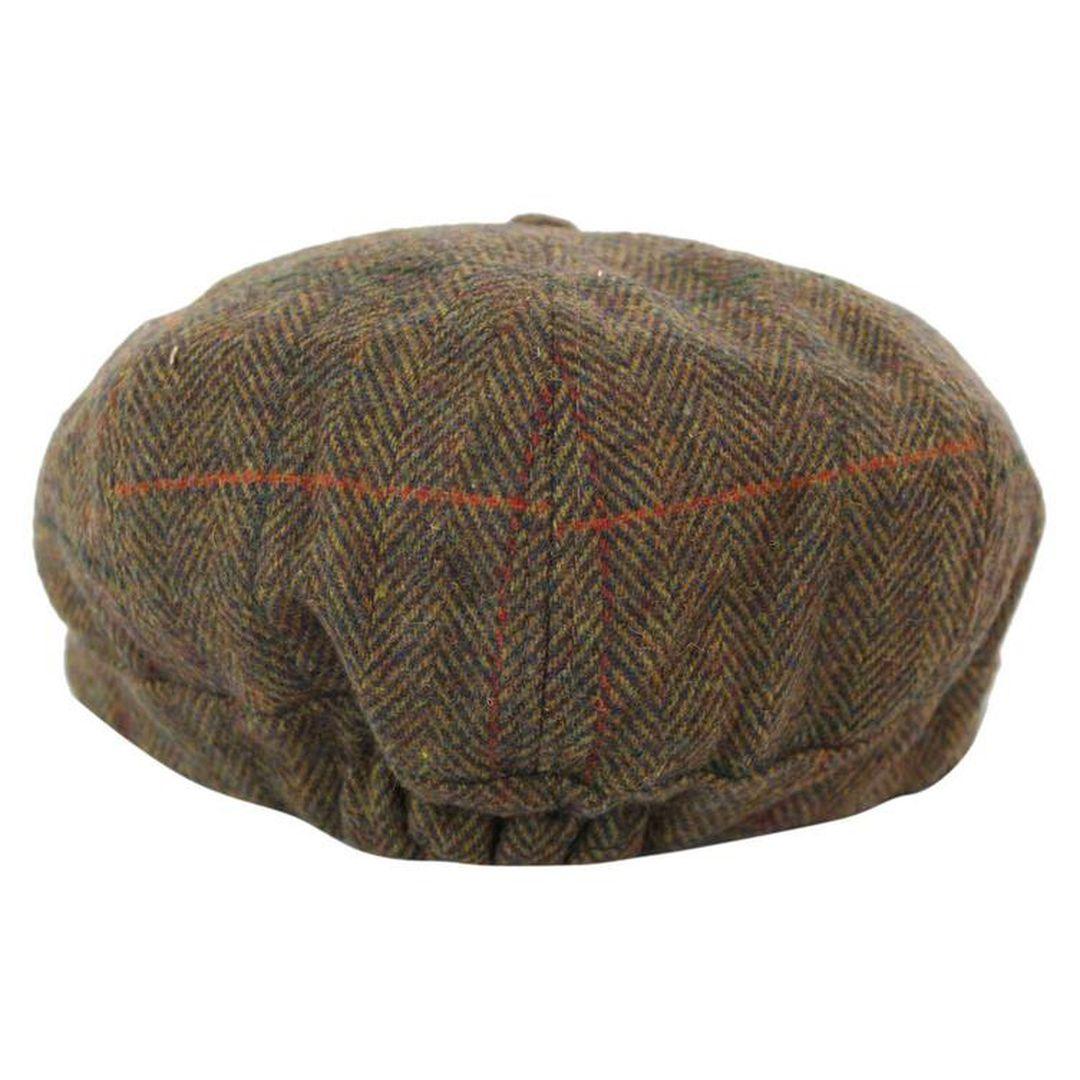 Tweed Newsboy Cap Blinders Baker Boy Flat Check Grandad Hat Elasticated Free Size - Knighthood Store