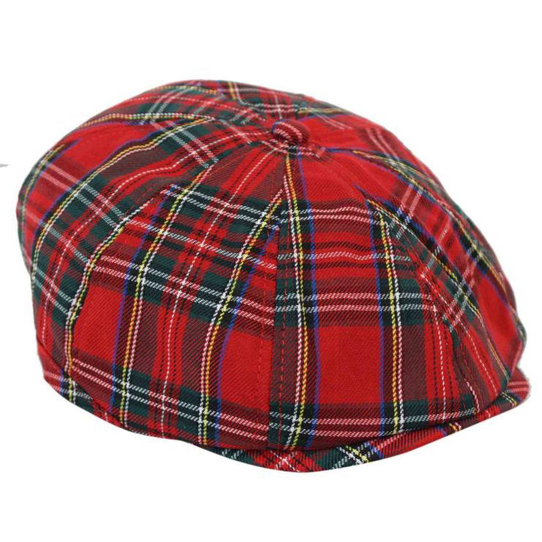 Tweed Newsboy Cap Blinders Baker Boy Flat Check Grandad Hat Elasticated Free Size - Knighthood Store
