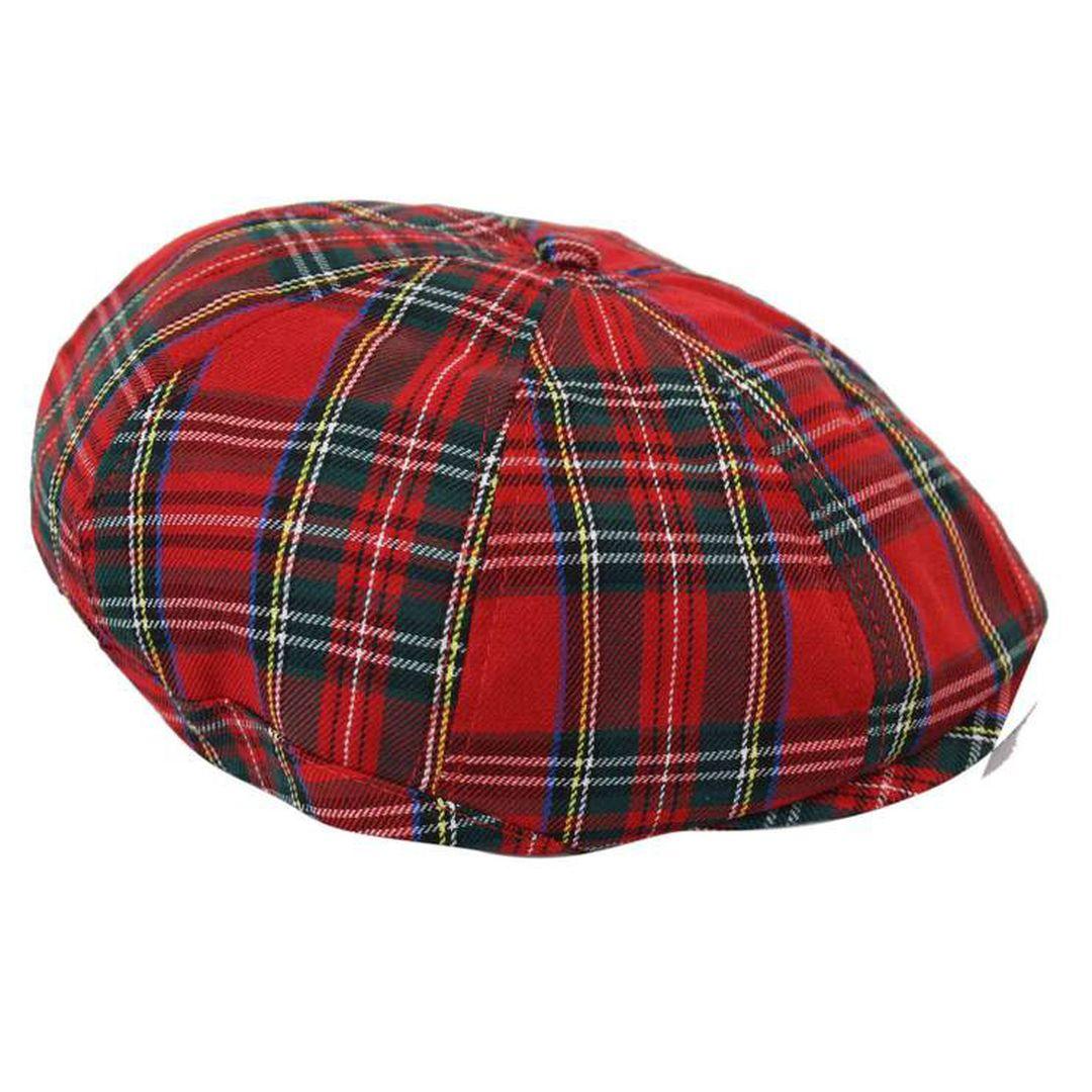 Tweed Newsboy Cap Blinders Baker Boy Flat Check Grandad Hat Elasticated Free Size - Knighthood Store