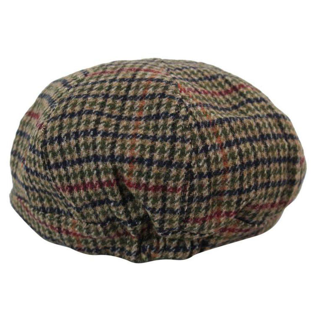 Tweed Newsboy Cap Blinders Baker Boy Flat Check Grandad Hat Elasticated Free Size - Knighthood Store
