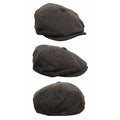 Mens Tweed Newsboy Cap Blinders Baker Boy Flat Check Grandad Hat - Knighthood Store