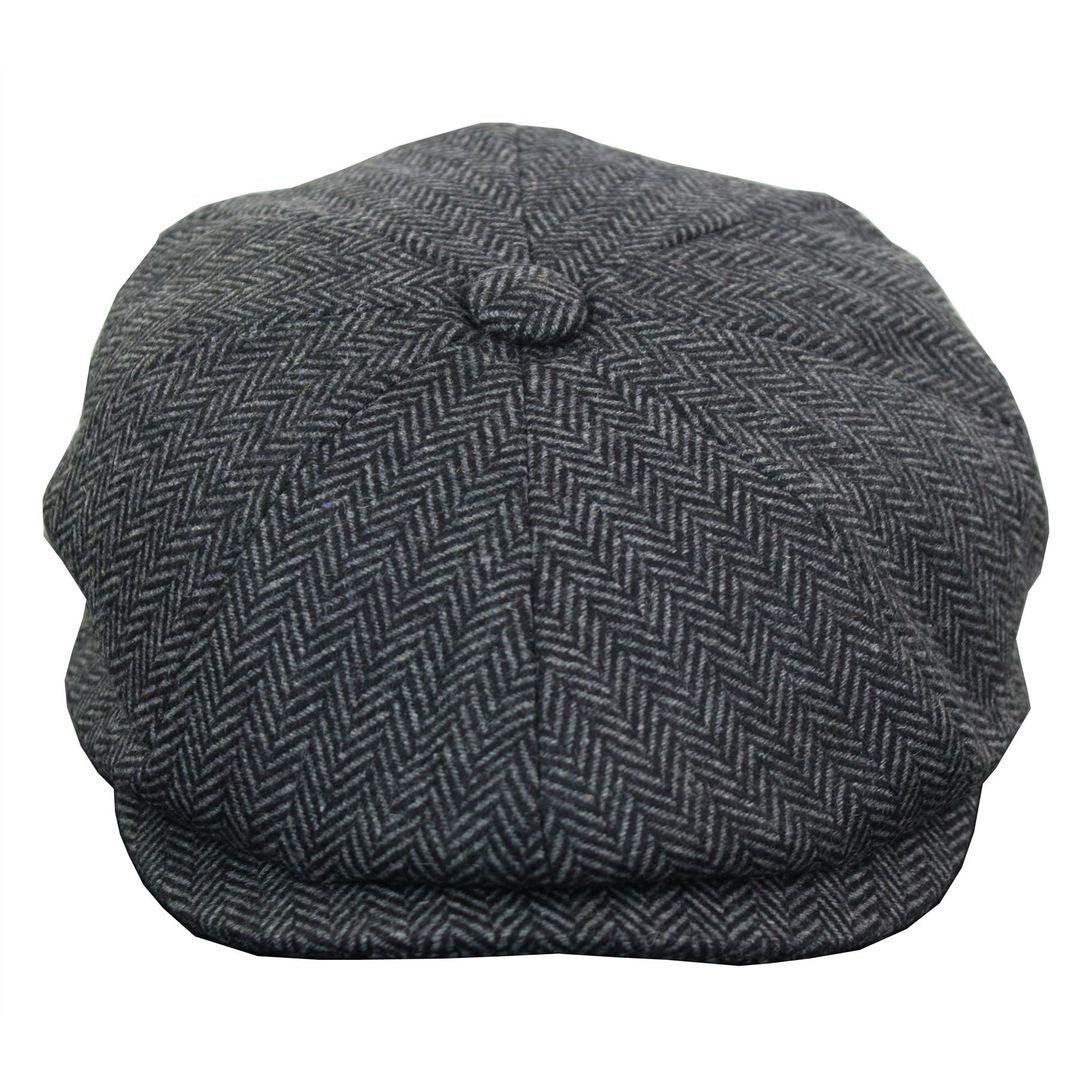 Mens Tweed Newsboy Cap Blinders Baker Boy Flat Check Grandad Hat - Knighthood Store