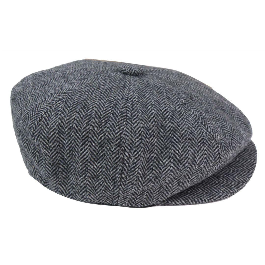 Mens Tweed Newsboy Peaky Blinder Baker Boy Razor Flat Cap Grandad Hat 8 Panel - Knighthood Store