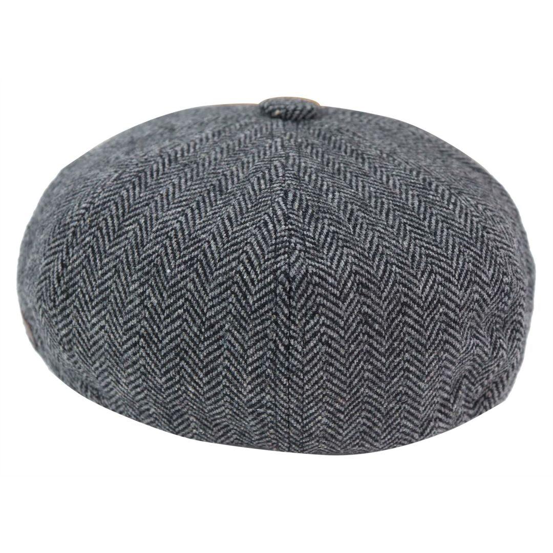 Mens Tweed Newsboy Peaky Blinder Baker Boy Razor Flat Cap Grandad Hat 8 Panel - Knighthood Store