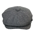 Mens Tweed Newsboy Cap Blinders Baker Boy Flat Check Grandad Hat - Knighthood Store