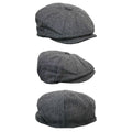 Mens Tweed Newsboy Cap Blinders Baker Boy Flat Check Grandad Hat - Knighthood Store