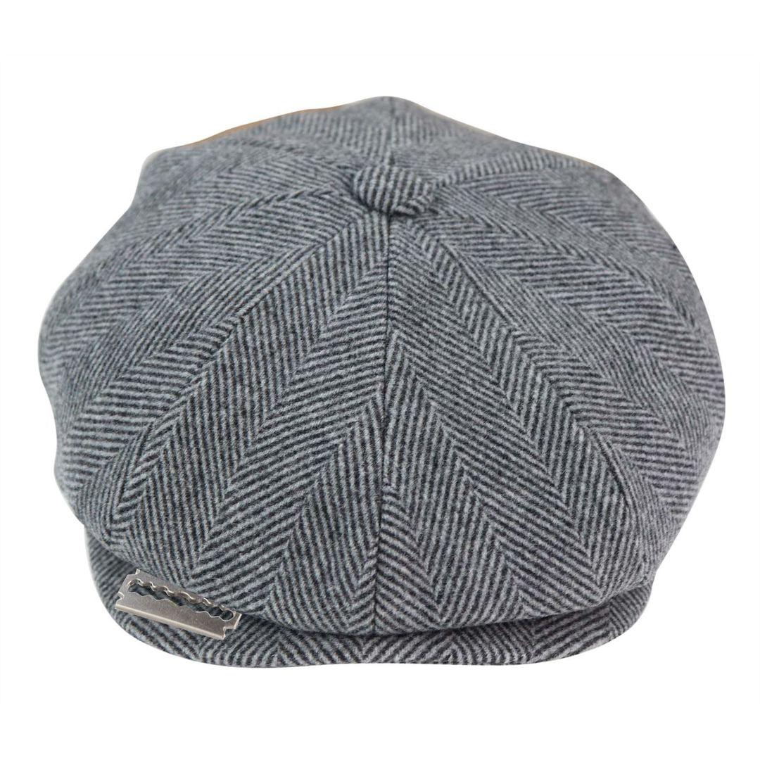 Mens Tweed Newsboy Peaky Blinder Baker Boy Razor Flat Cap Grandad Hat 8 Panel - Knighthood Store