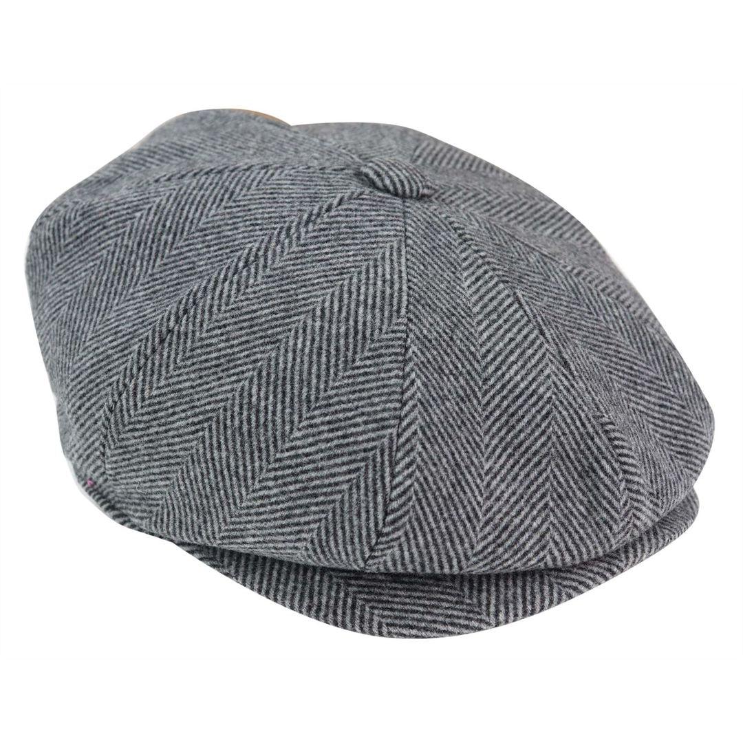 Mens Tweed Newsboy Peaky Blinder Baker Boy Razor Flat Cap Grandad Hat 8 Panel - Knighthood Store