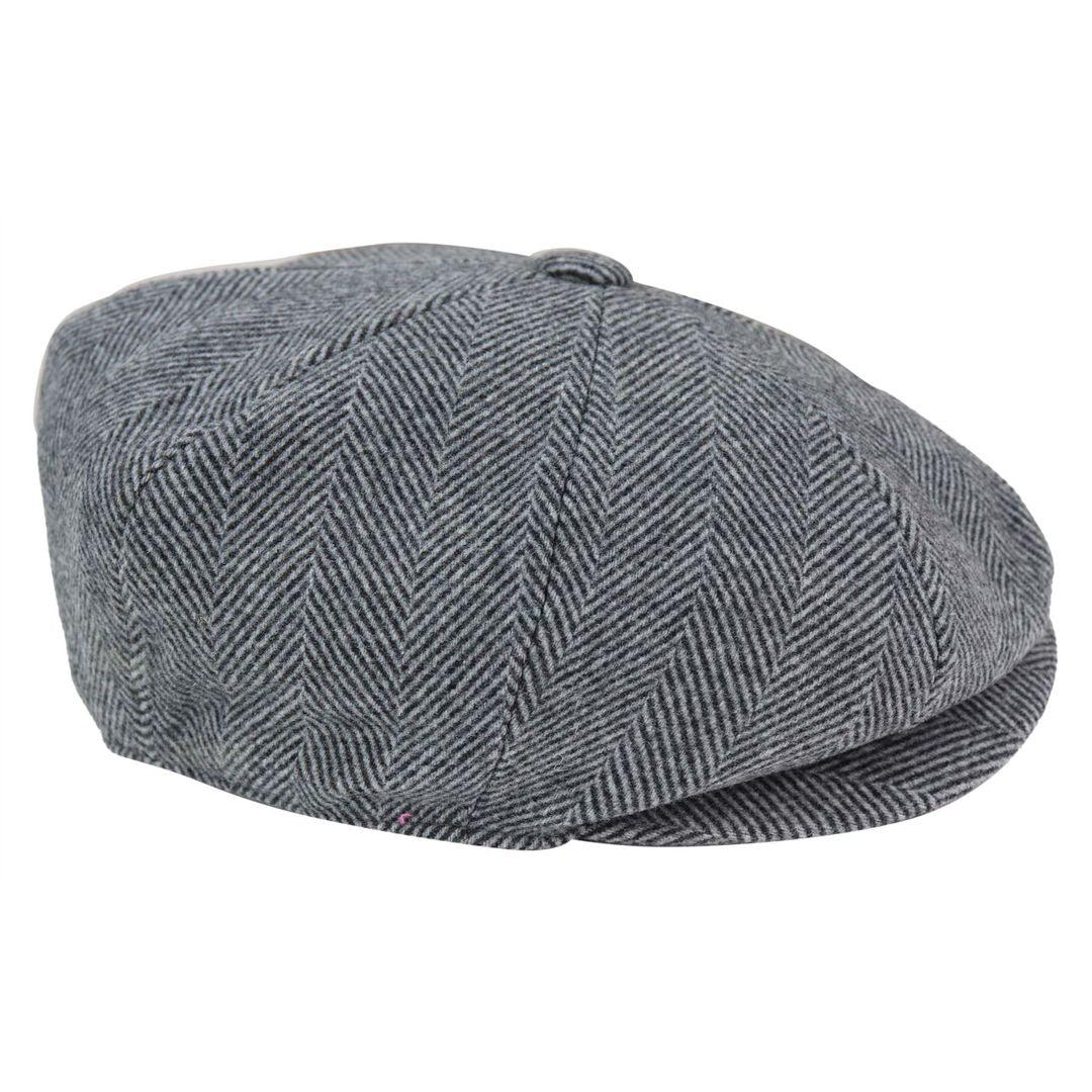 Mens Tweed Newsboy Peaky Blinder Baker Boy Razor Flat Cap Grandad Hat 8 Panel - Knighthood Store