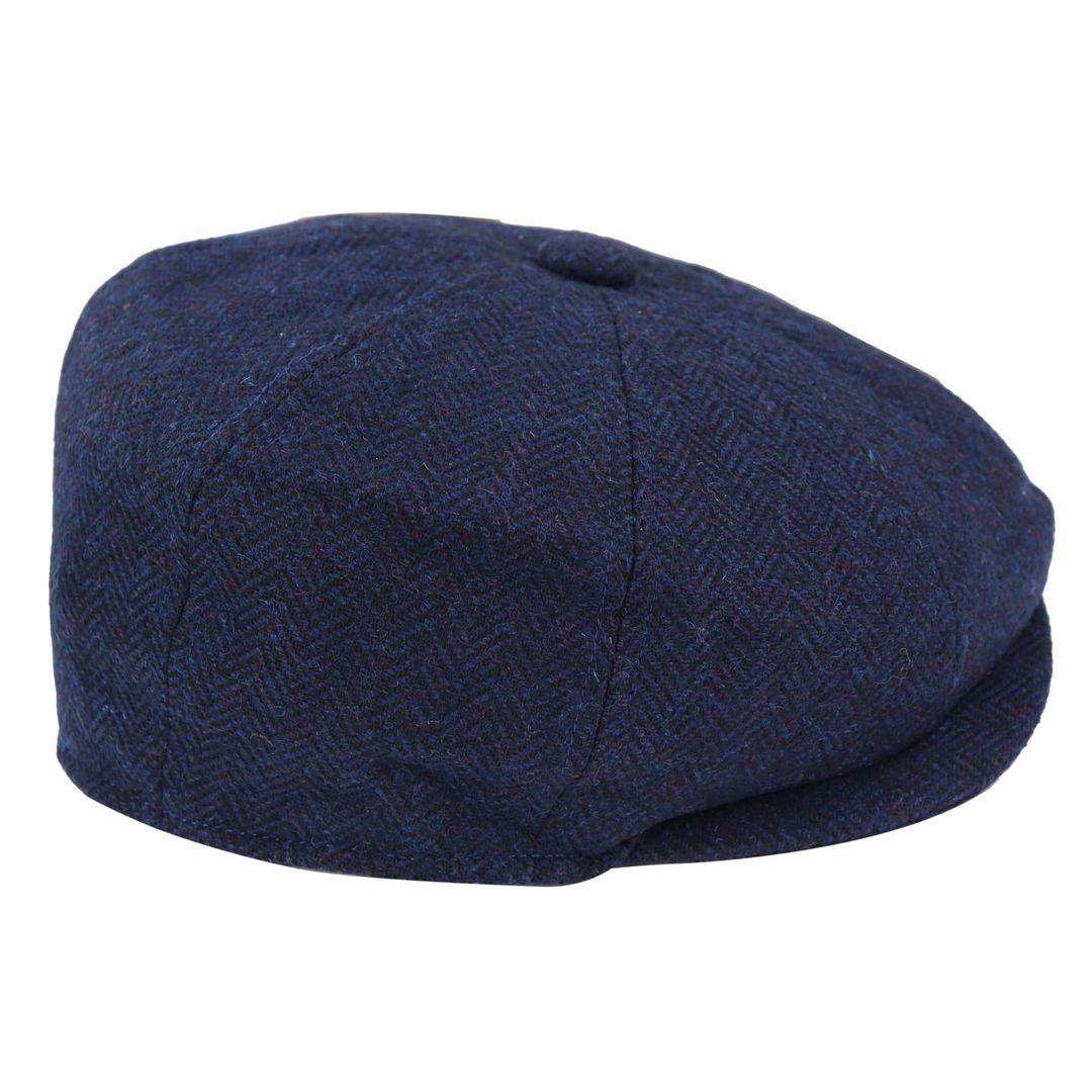 Mens Tweed Newsboy Cap Blinders Baker Boy Flat Check Grandad Hat - Knighthood Store