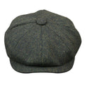 Mens Tweed Newsboy Cap Blinders Baker Boy Flat Check Grandad Hat - Knighthood Store