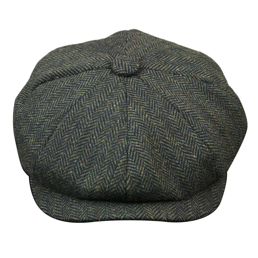 Mens Tweed Newsboy Cap Blinders Baker Boy Flat Check Grandad Hat - Knighthood Store