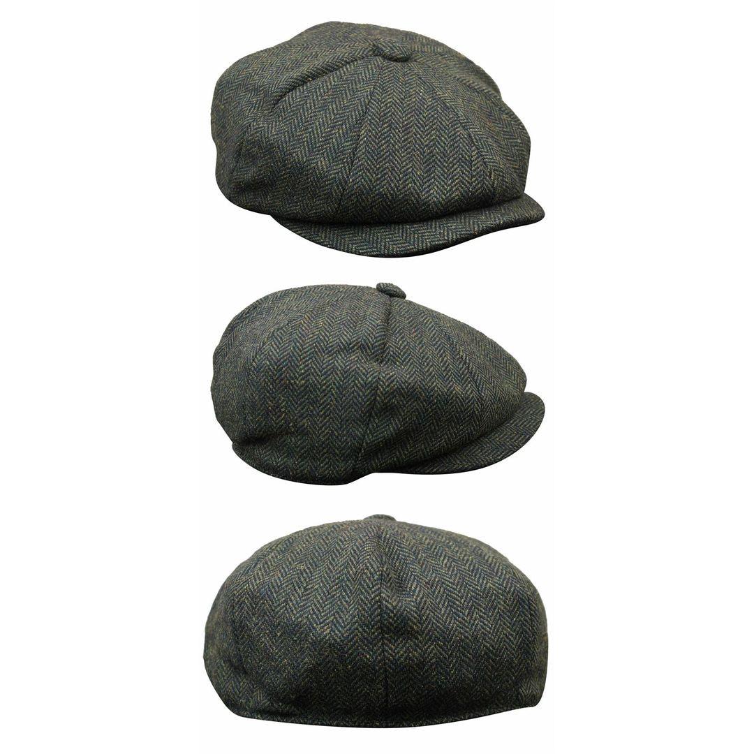 Mens Tweed Newsboy Cap Blinders Baker Boy Flat Check Grandad Hat - Knighthood Store