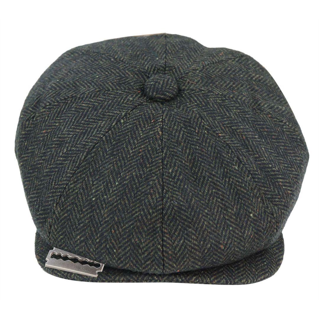 Mens Tweed Newsboy Peaky Blinder Baker Boy Razor Flat Cap Grandad Hat 8 Panel - Knighthood Store