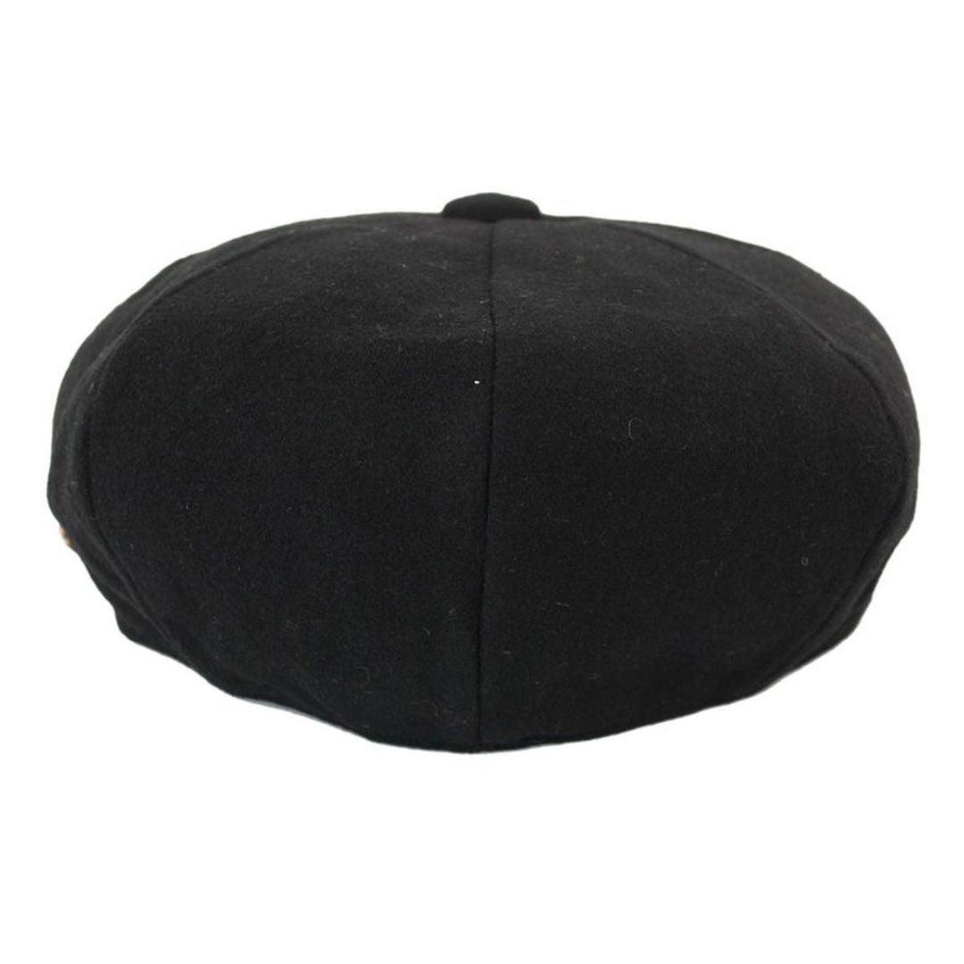 Mens Tweed Newsboy Cap Blinders Baker Boy Flat Grandad Hat 8 Panel Plain - Knighthood Store