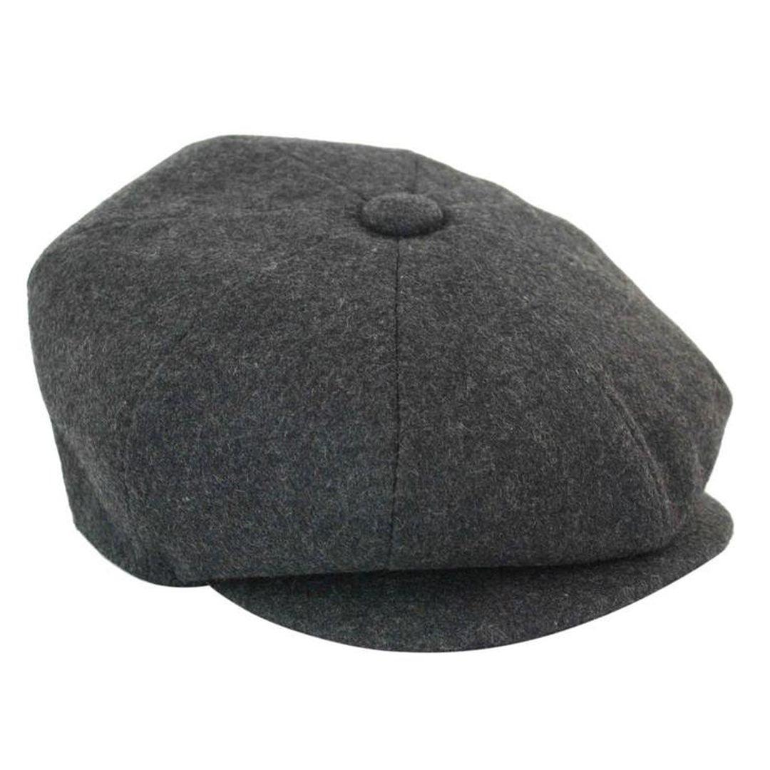 Mens Tweed Newsboy Cap Blinders Baker Boy Flat Grandad Hat 8 Panel Plain - Knighthood Store
