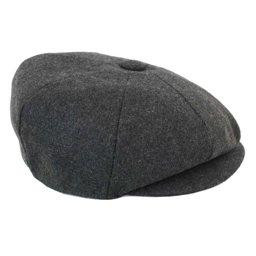 Mens Tweed Newsboy Cap Blinders Baker Boy Flat Grandad Hat 8 Panel Plain - Knighthood Store