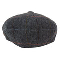 Mens 8 Panel Hat Flat Cap Newsboy Grandad Tweed Check Vintage Peaky Baker Boy - Knighthood Store