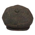 Mens 8 Panel Hat Flat Cap Newsboy Grandad Tweed Check Vintage Peaky Baker Boy - Knighthood Store