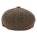 Mens 8 Panel Hat Flat Cap Newsboy Grandad Tweed Check Vintage Peaky Baker Boy - Knighthood Store