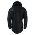 Mens Black 3/4 Military Real Sherling Sheepskin Batman Bane Double Breasted - Knighthood Store