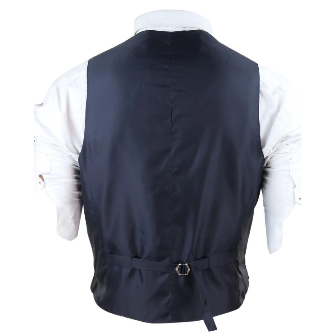 Mens Double Breasted Waistcoat 1920s Blinders Smart Casual Pocket Chai