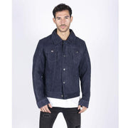 Mens Genuine Suede Jacket Leather Jeans Denim Short Mens Biker Classic VIntage - Knighthood Store