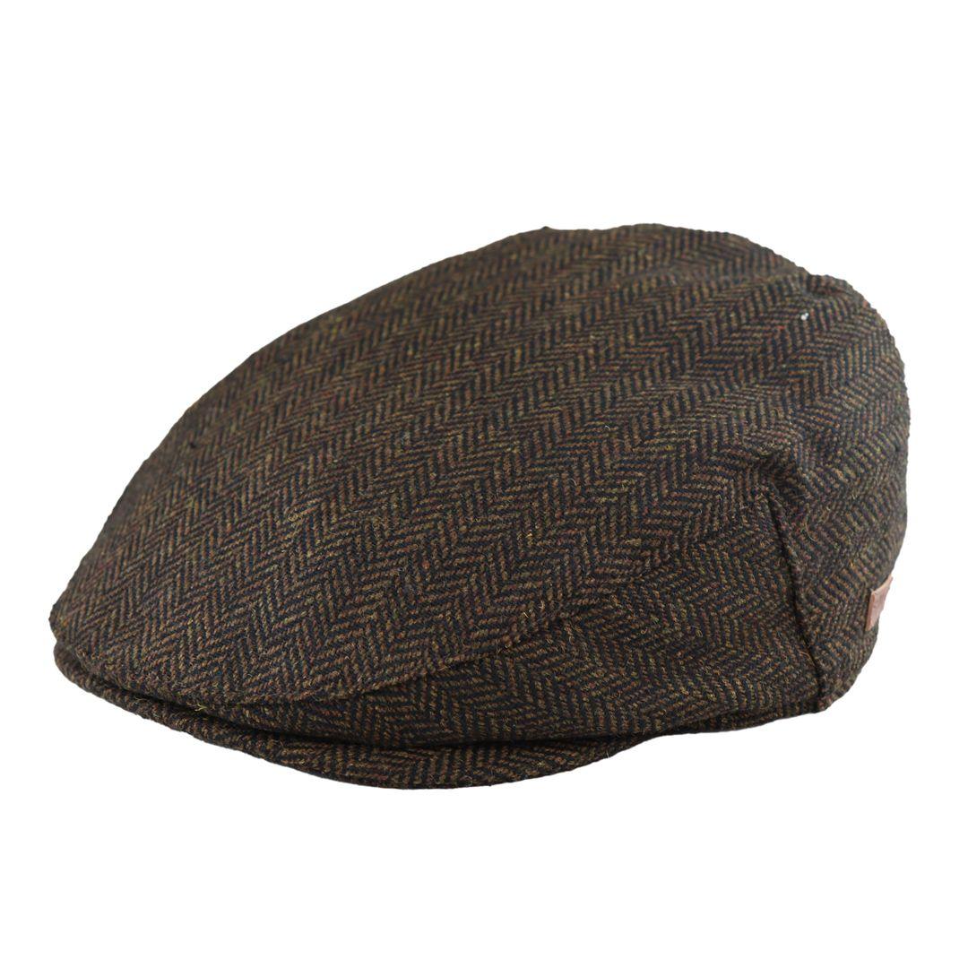 Mens Flat Cap Wool Herringbone Tweed Vintage Classic 1920s Unisex Del Boy - Knighthood Store