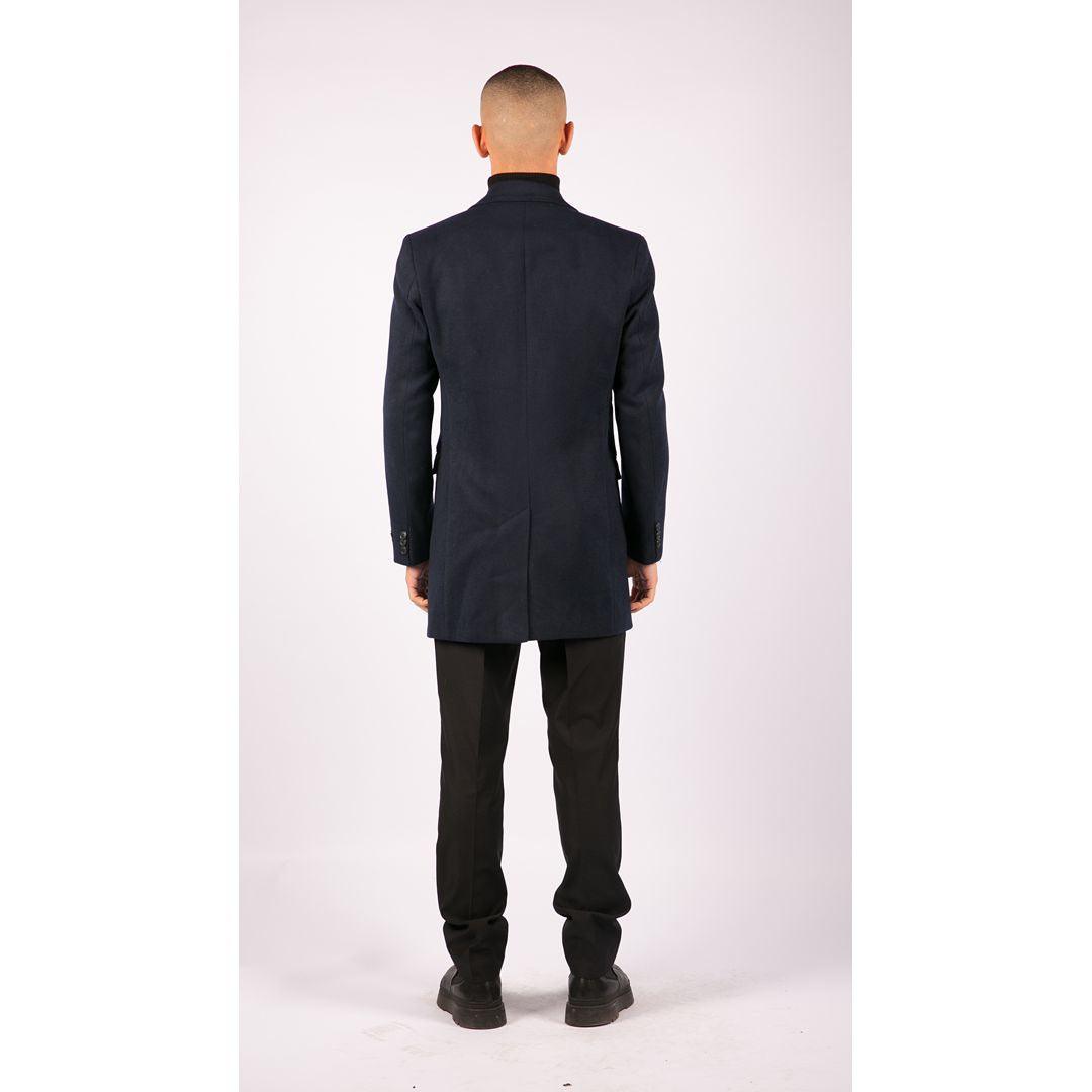 Mens 3/4 Long Overcoat Jacket Wool Feel Coat Blinders Slim Fit - Knighthood Store
