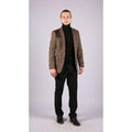 Mens Wool Tweed Shooting Jacket Check Hunting Herringbone Blazer Oak Elbow Patch - Knighthood Store