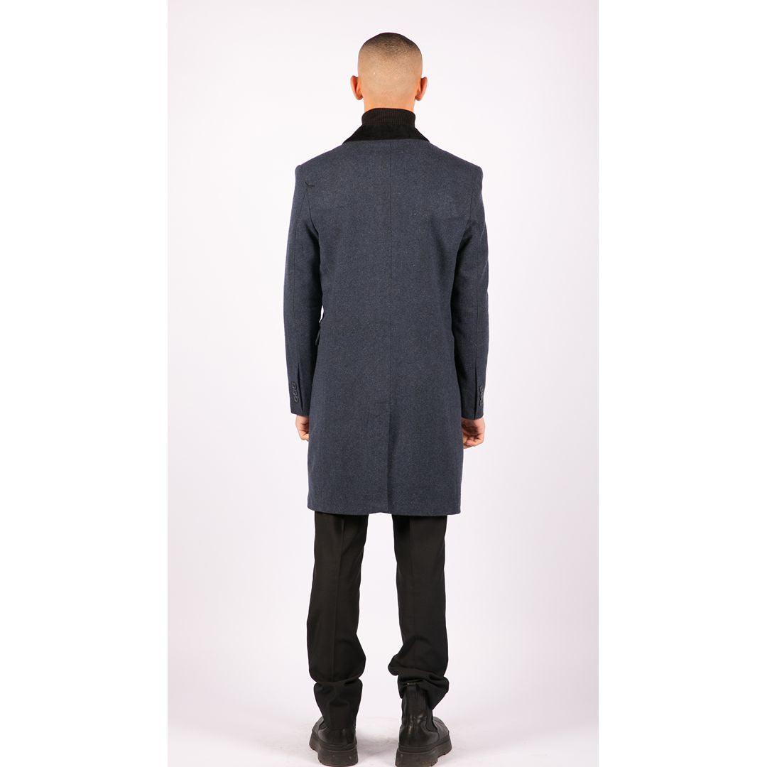 Mens 3/4 Long Overcoat Jacket Herringbone Tweed Coat Peaky Blinders Fit - Knighthood Store