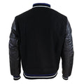 Mens Baseball Varsity Letterman College Fleece Jacket Badge PU Leather Sleeves - Knighthood Store