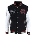 Mens Baseball Varsity Letterman College Fleece Jacket Badge PU Leather Sleeves - Knighthood Store