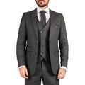 Mens Wool 3 Piece Suit Double Breasted Waistcoat Tweed 1920s - Knighthood Store