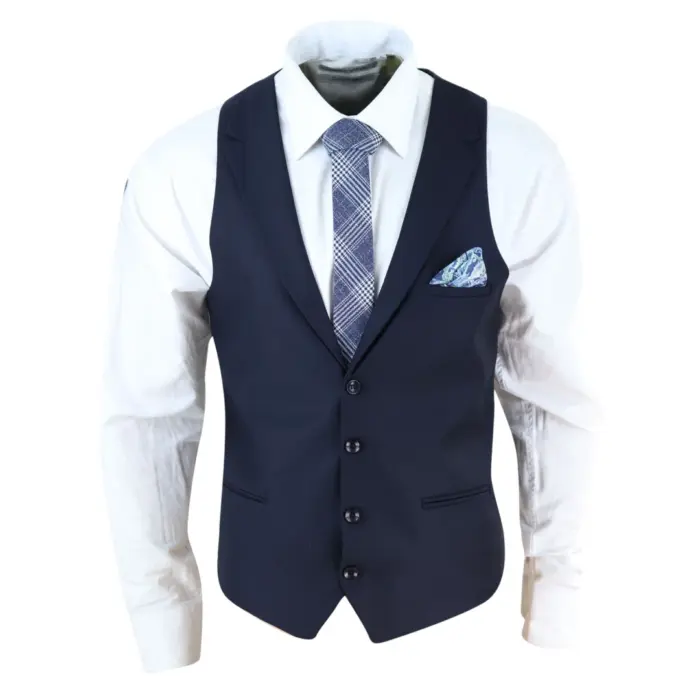Mens Waistcoat Herringbone Tweed Check 1920s Peaky Blinders Gatsby Vintage - Image 11
