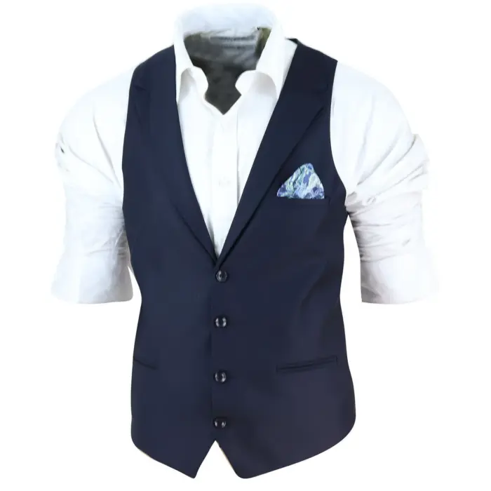Mens Waistcoat Herringbone Tweed Check 1920s Peaky Blinders Gatsby Vintage - Image 13