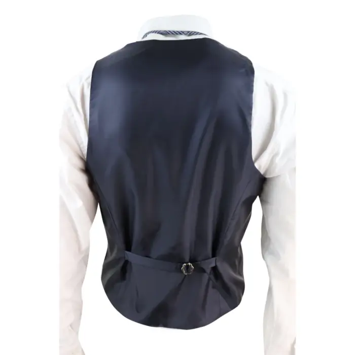 Mens Waistcoat Herringbone Tweed Check 1920s Peaky Blinders Gatsby Vintage - Image 12