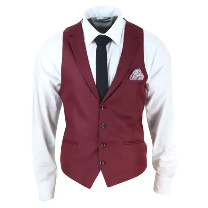 Mens Waistcoat Herringbone Tweed Check 1920s Peaky Blinders Gatsby Vintage - Image 18