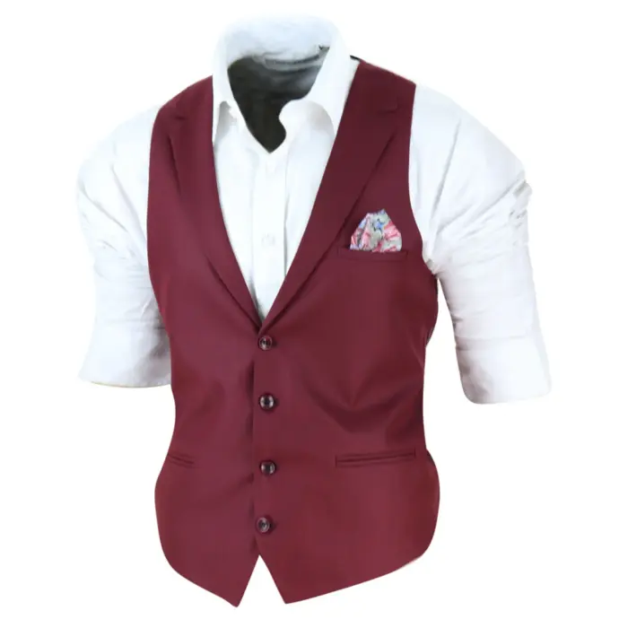 Mens Waistcoat Herringbone Tweed Check 1920s Peaky Blinders Gatsby Vintage - Image 19